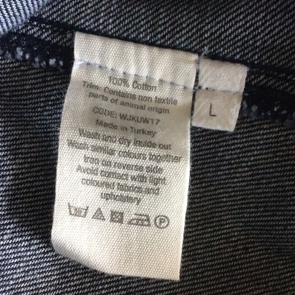 TOAST Collarless, heavy denim jacket, 100% Cotton, Indigo Blue, Size L - Picture 2 of 8